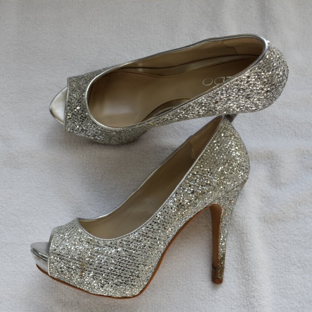 Sparkly also heels size 7